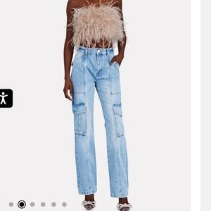 Frame high rise utility cargo pants